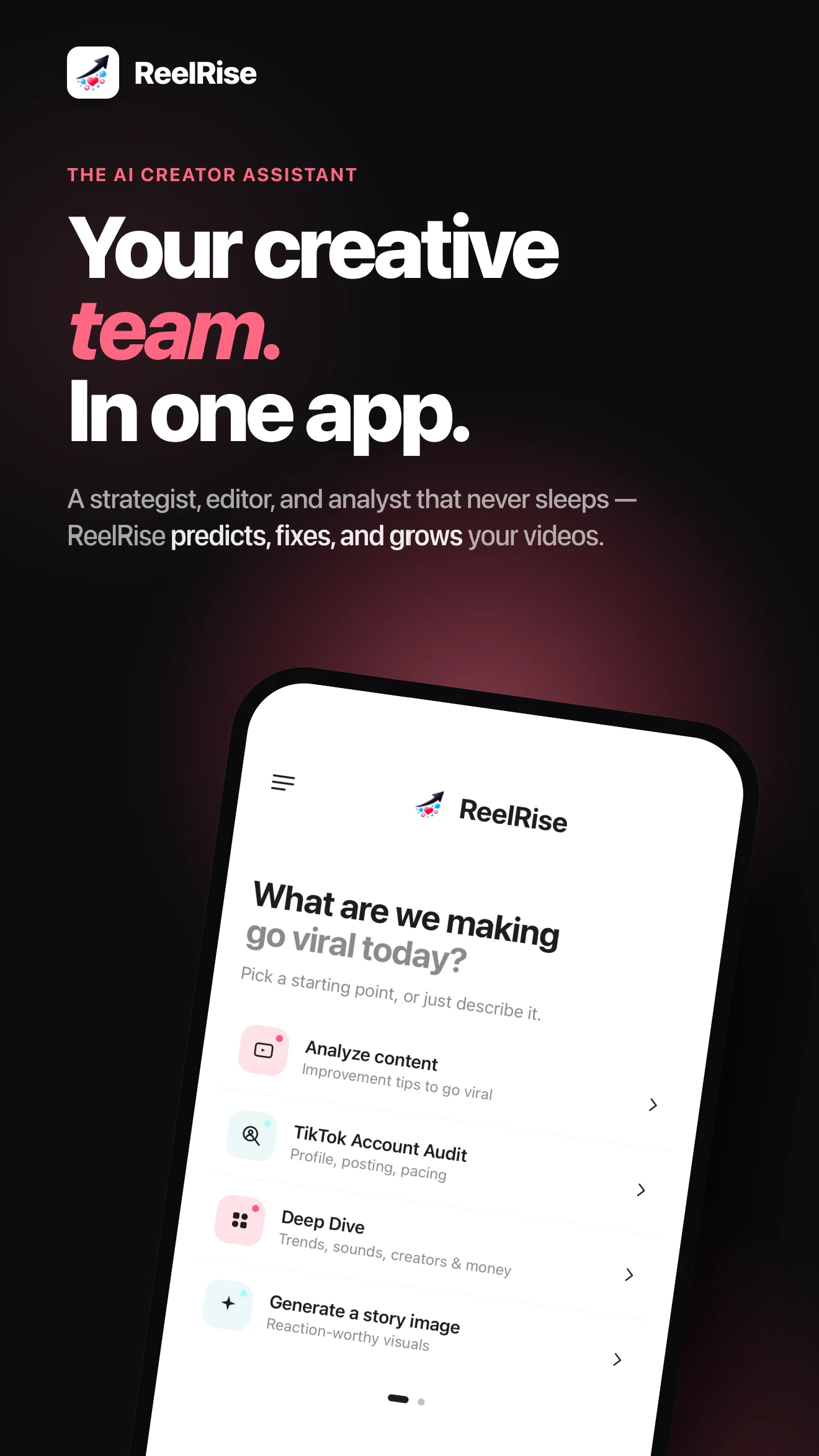 ReelRise: AI to Go Viral screenshot